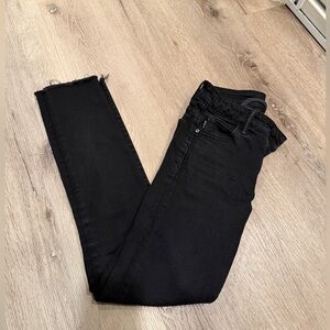 Helmut Lang Black Skinny Mid Rise Jeans